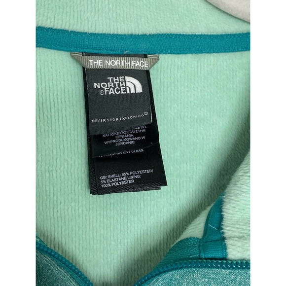 North Face Women's Teal Fleece Lined Zip Up jacket Size Medium O3 - Picture 3 of 5